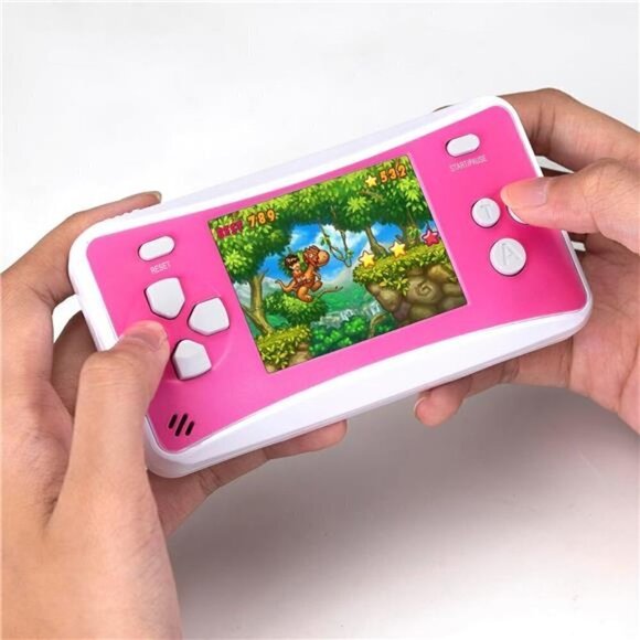 Kids Handheld 152 Built In Games Console Children Ages 4-12 Retro Classic PINK - Picture 3 of 4